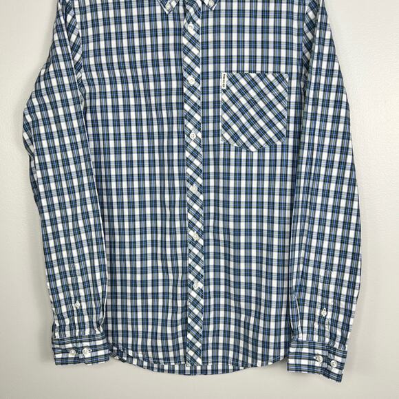 Ben Sherman Blue and White Checkered Dress Shirt - Picture 5 of 15